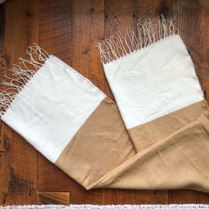 Camel and cream scarf/wrap
